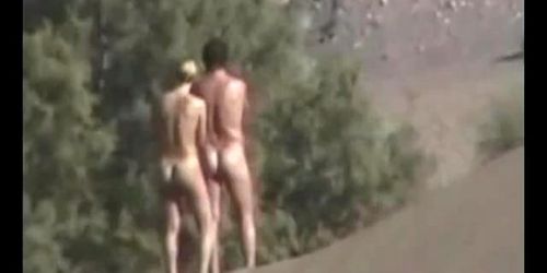 (no sound) Voyeur Beach Couple