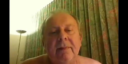 grandpa cum on webcam