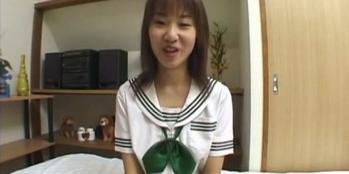 Mayu exposes hot tits before sucking dick