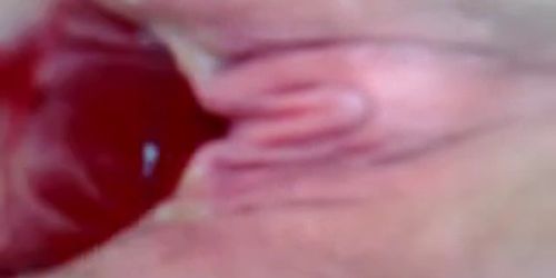 red dildo close up