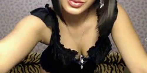 Russian girl dances a striptease and masturbates on web