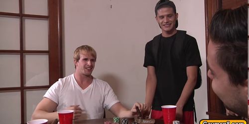 Three gay dicks plow Tino Cortez hungry asshole