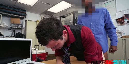 Dude earns a place in his new job when being drilled by