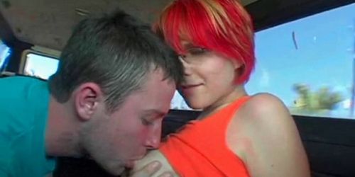 Redhead bus amateur slut fucked doggy style