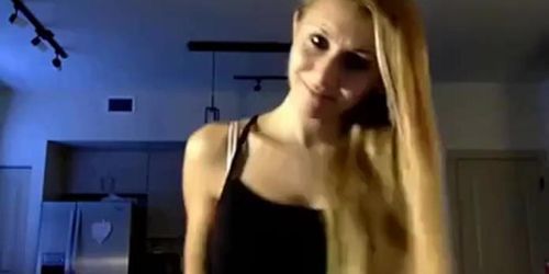 Blonde beauty sucks her teenage boyfriends cock