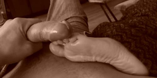 hard cum on my wife feet