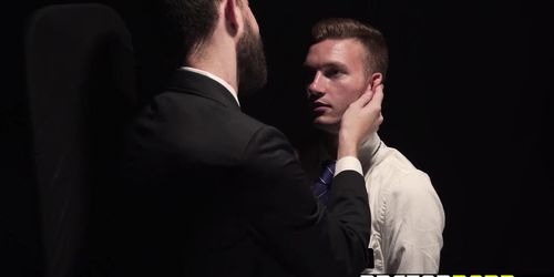 Bishop punishes twink and spanks his ass cheeks hard