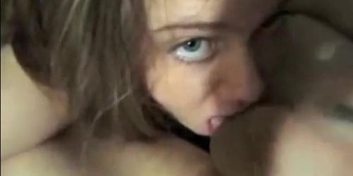 Cute girl sucks and licks balls and earns huge facial r