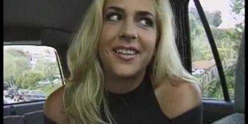 Blonde slut is picked up and fucked by rough stud