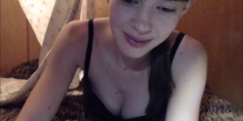 Pretty teen brunette on webcam