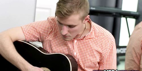 Awesome teen couple fuck after their music jam