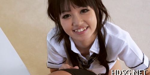 Hairy schoolgirl love to fuck hard