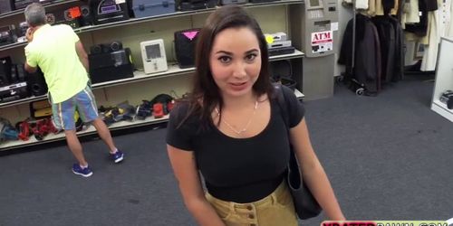 Hardcore sex with a hottie boobsy teen in the shop