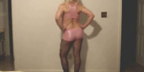 blonde crossdresser on ez-rider ball