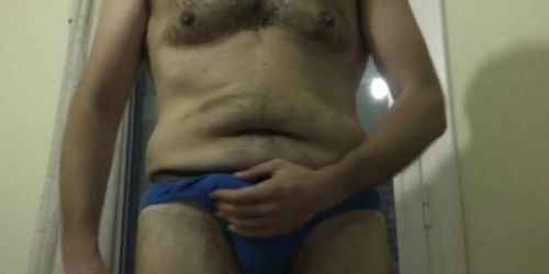 blue brief masturbation