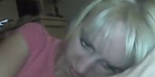 Blonde gf disgusted by cum in mouth