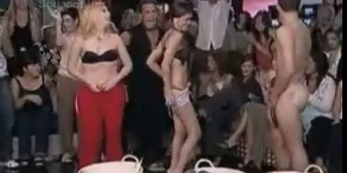 NAKED STRIP GAME ON LIVE TV