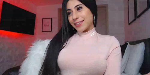 Busty clothed amateur on webcam