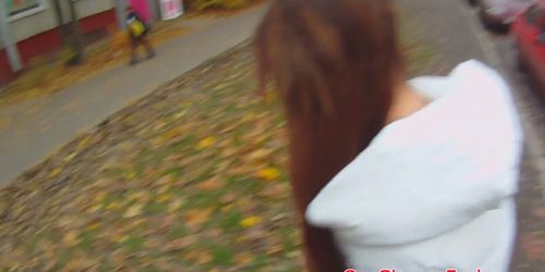 Busty euro amateur pov fucked after blowjob