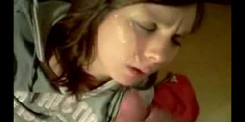 Top rated Cute teen blowjob facial