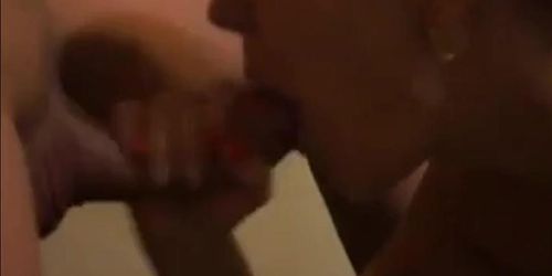 Homemade blowjob cum in mouth