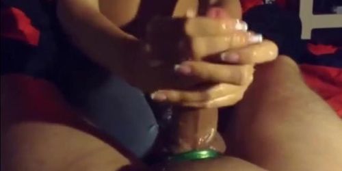 Homemade handjob cumshot