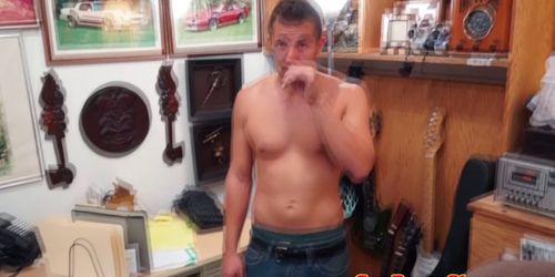 Amateur straightbait jock strips in pawnshop