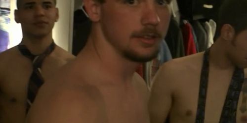 Gays give a blowjob at a party