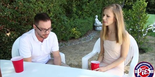 A conniving teen slut Rachel James in a hot outdoor fuc