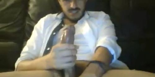 Hot Latin Str8 Guy with Huge Cock and Big Cum Explosion