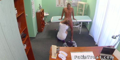 Redhead nurse fucks till cumhot