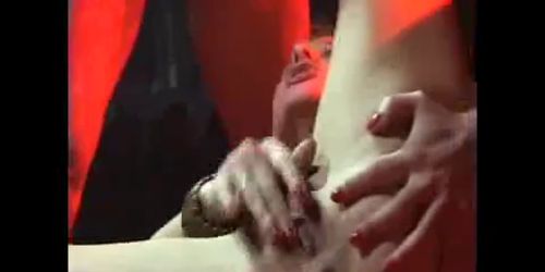 Porn on stage stripper gets big cock fucked and oral