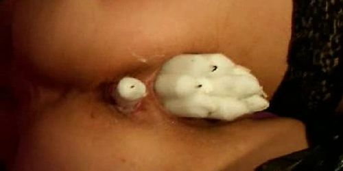 Bizarre amateur stuffs 9 candles in her vagina