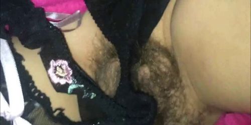 Closeup Ejaculation on a hairy muff