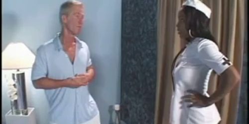 Sexy Ebony Nurse Fucked By Old White Men