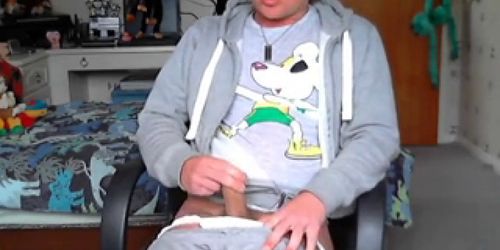 boy cums into his cute underwear