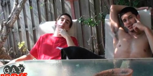 Hot hunk fucks a guy and cums