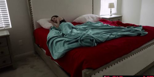 Stepbro consoles Aria Haze with a hard fuck 