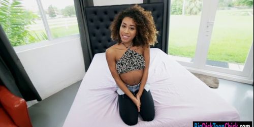 Sexy ebony Kendall pounded by huge dick in many positio