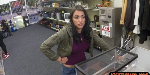 Busty woman gets drilled by pawn dude at the pawnshop