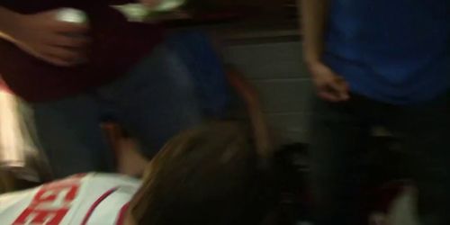 These frat brothers cheer