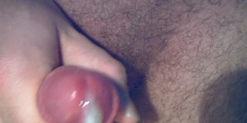 Masturbating with cum shot