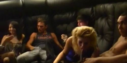 student party with the sea of champagne, orgasm and cum