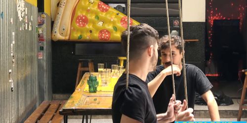 Hot stud latinos suck and anal fuck each other outdoor