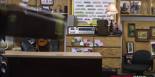 Astonishing babe Layla London fucks in the pawnshop