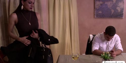 A very hardcore TS anal fucking session