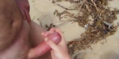 Big Dick Beach Handjob