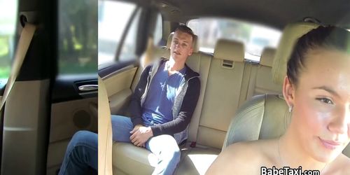 Teen taxi driver fucked on backseat