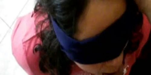 Blindfolded Sucking Big Cock 2