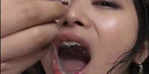 asian cum eating bukkake